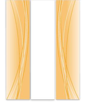 Flächenvorhang Linea orange dark 3er Set, Schiebegardine, Schiebegardinen, blickdicht, Flächenvorhang blickdicht, Schiebevorhang,